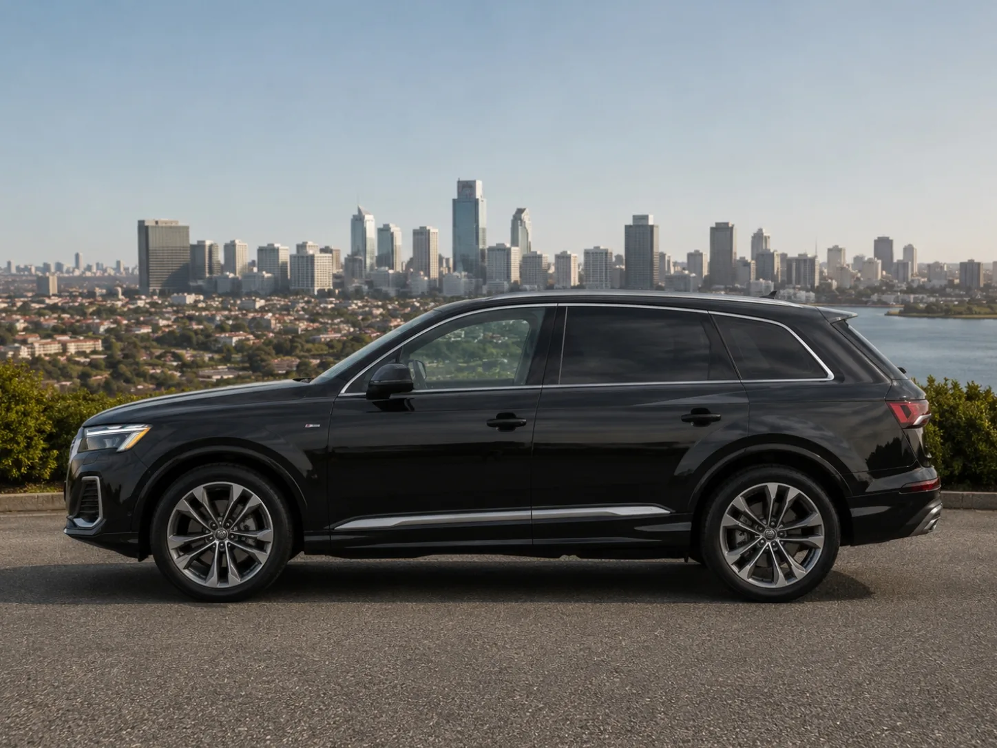 Audi Q7 chauffeur car Perth, exterior view