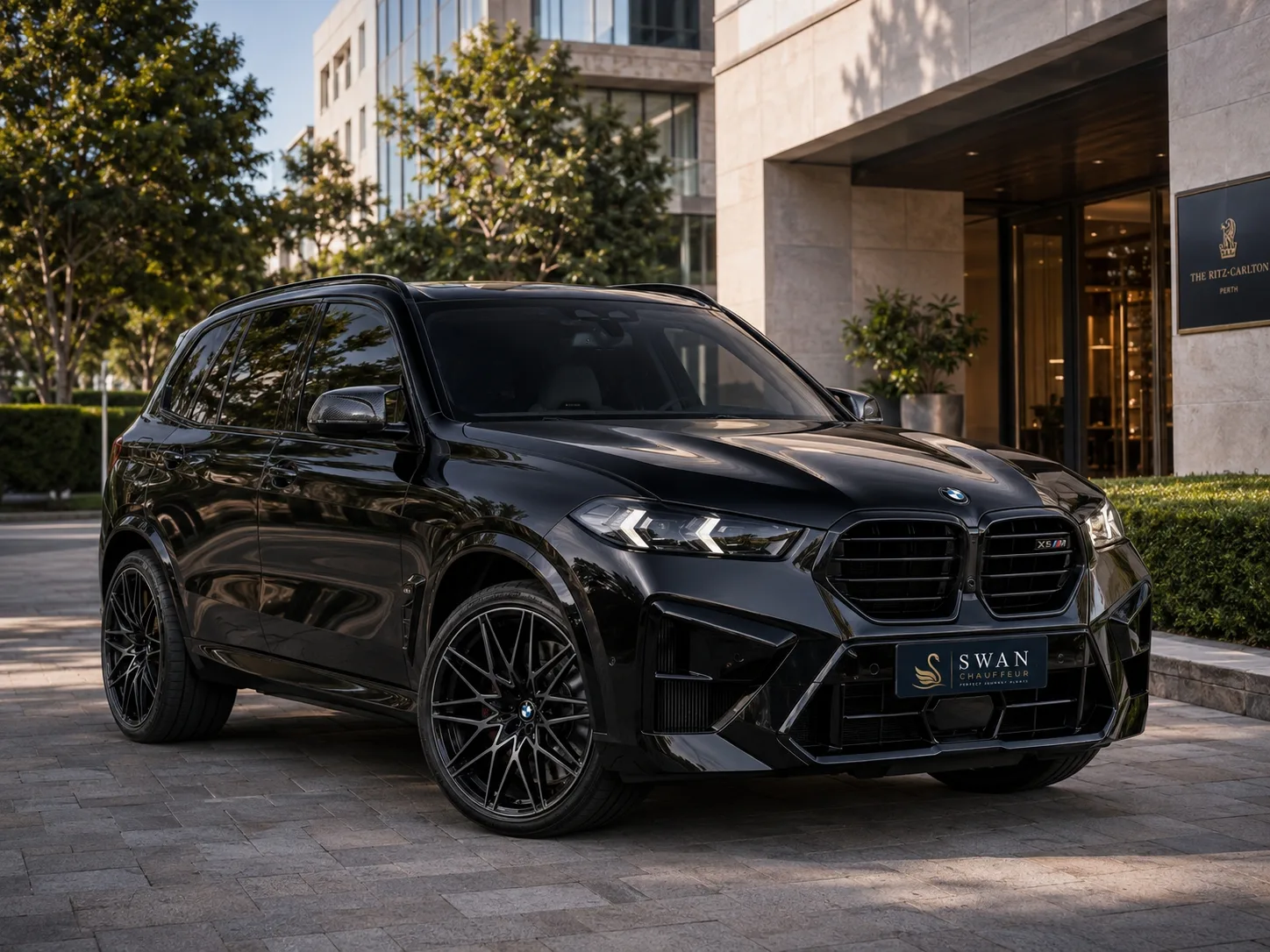 BMW X5 chauffeur car Perth, exterior view