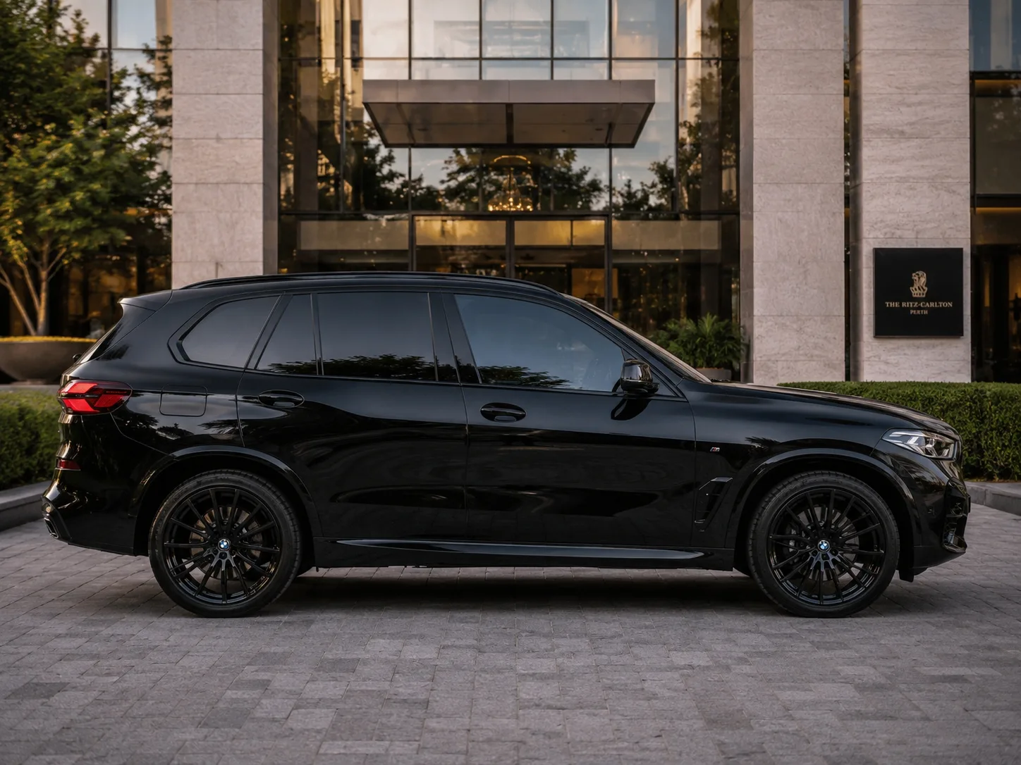 BMW X5 chauffeur car Perth, exterior view