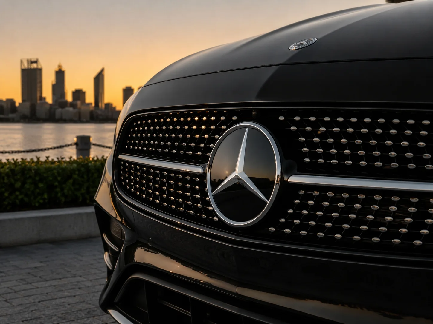 Mercedes-Benz E-Class chauffeur car Perth, exterior view