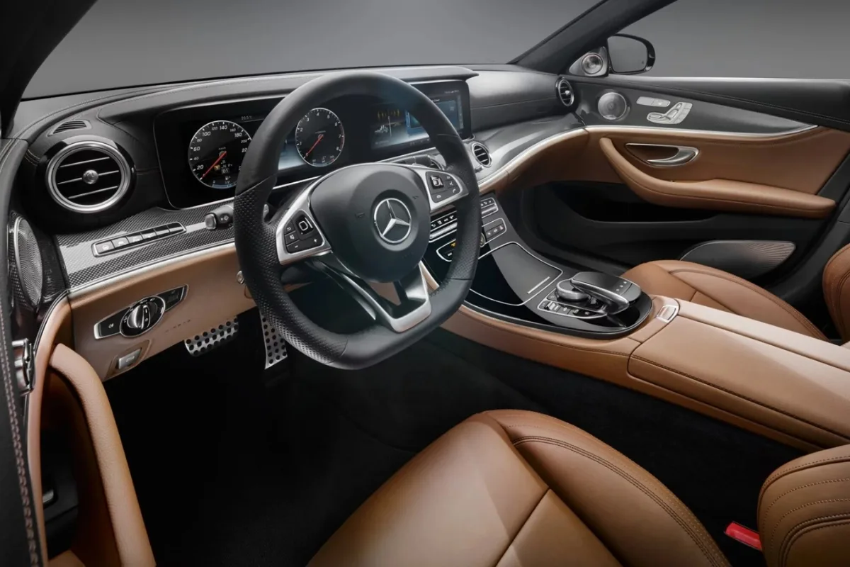 Mercedes-Benz E-Class chauffeur car Perth, interior view