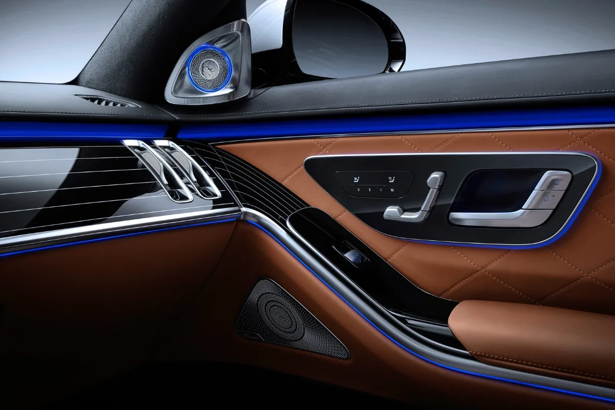 Mercedes-Benz S-Class chauffeur car Perth, interior view