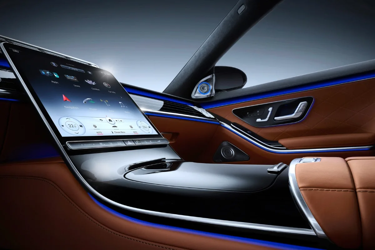 Mercedes-Benz S-Class chauffeur car Perth, interior view