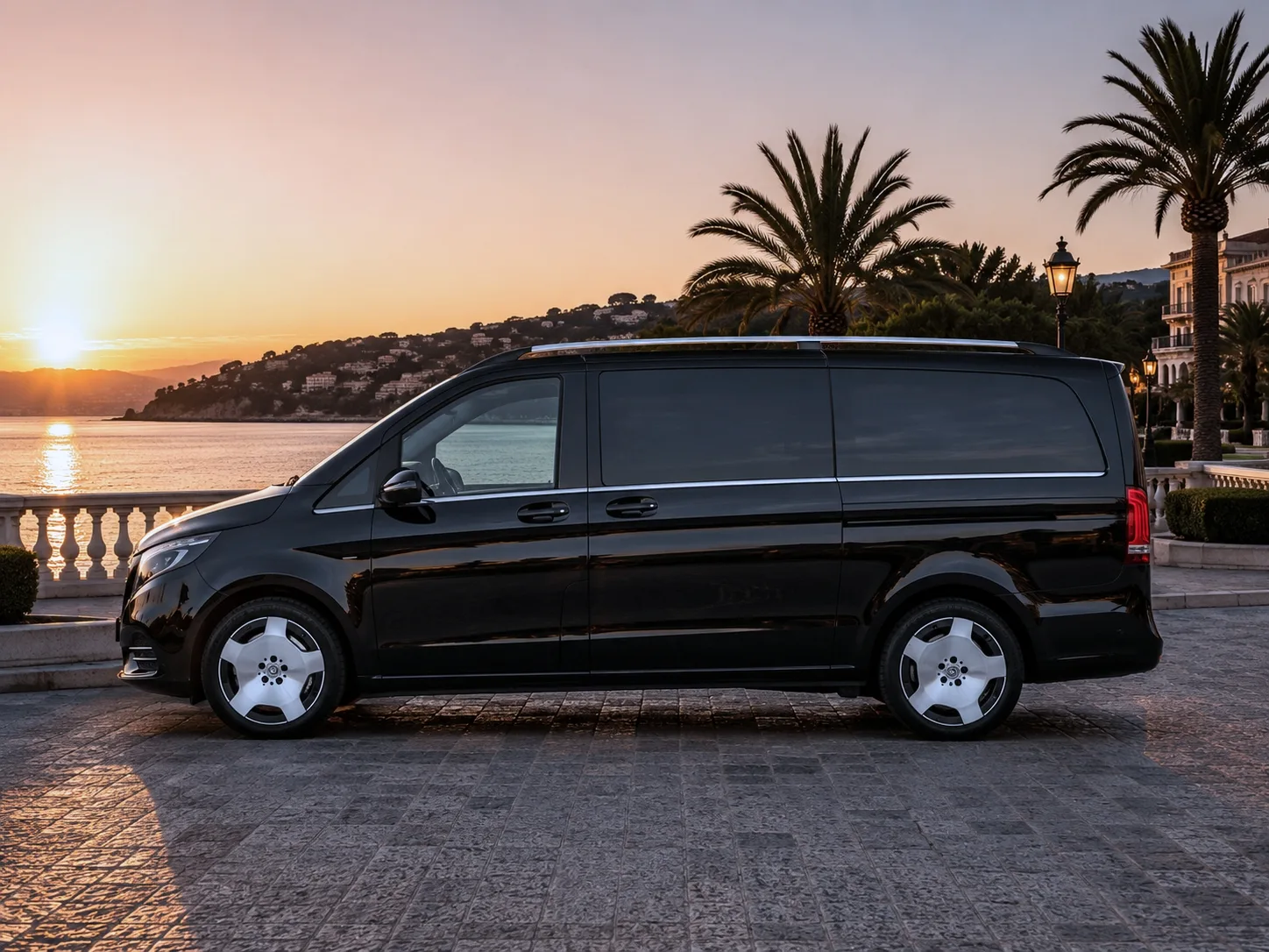 Mercedes-Benz V-Class chauffeur car Perth, exterior view