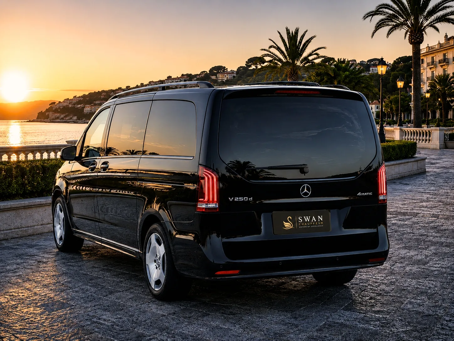 Mercedes-Benz V-Class chauffeur car Perth, exterior view