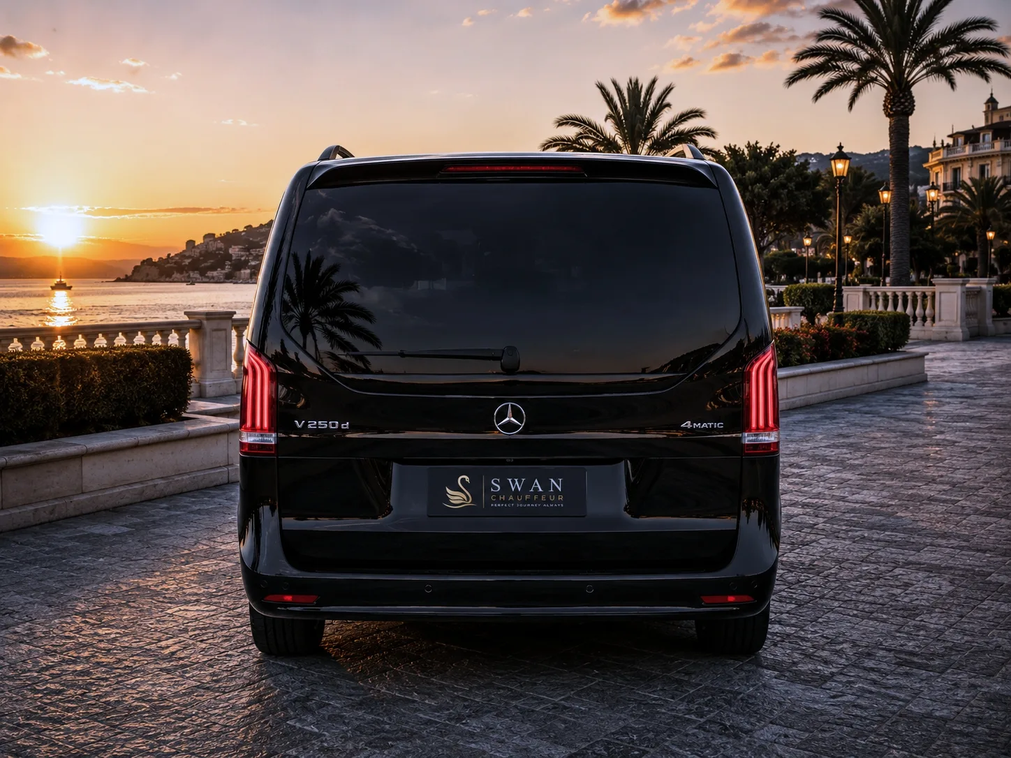 Mercedes-Benz V-Class chauffeur car Perth, exterior view
